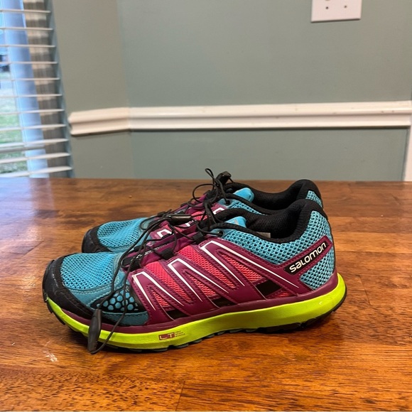 Salomon X-Scream purple blue green trail running shoes size 6.5 - Picture 6 of 12